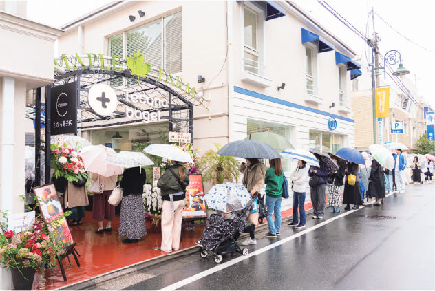 自由が丘店の行列の様子